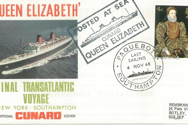 Queen Elizabeth cover Final crossing 1968