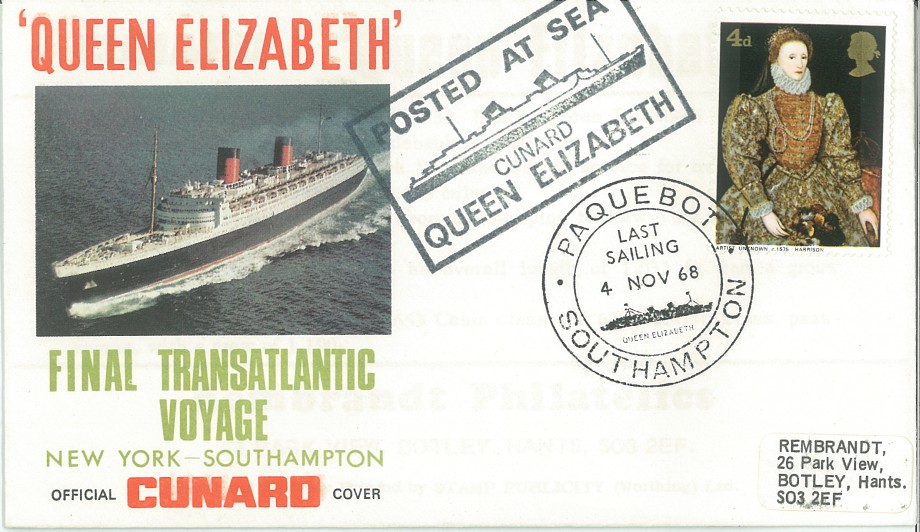 Queen Elizabeth cover Final crossing 1968