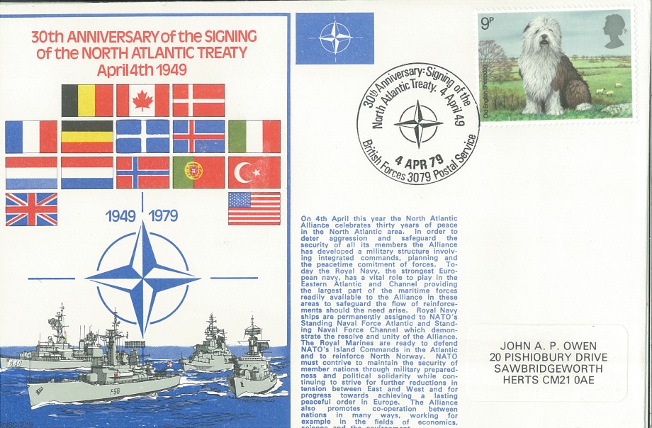 Signing of the North Atlantic Treaty cover