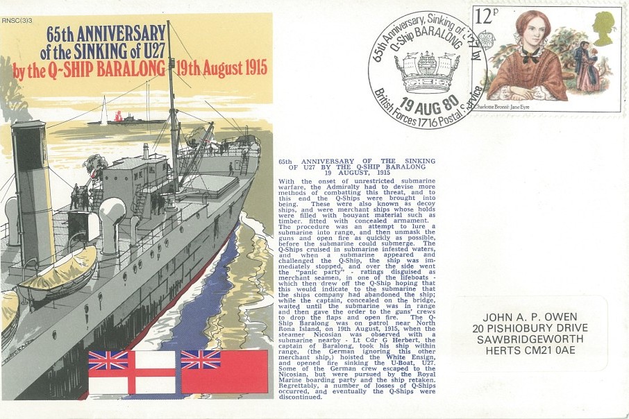Sinking of U27 by the Q Ship Baralong cover