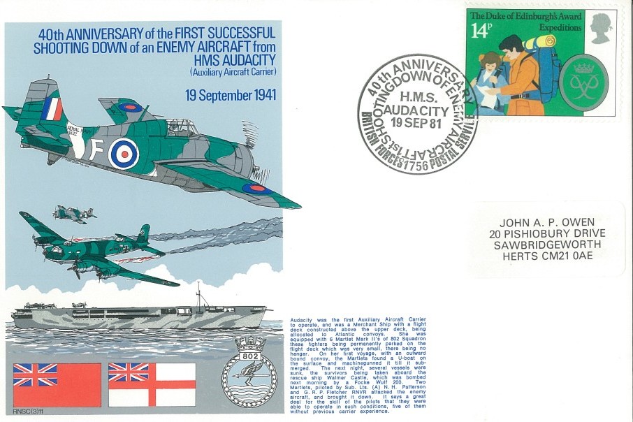 First Downing of an Enemy Aircraft from HMS Audacity cover