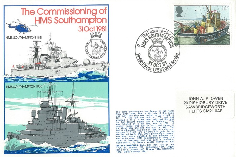HMS Southampton cover