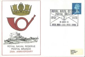 Royal Navy Reserve Postal Branch 25th Anniversary cover
