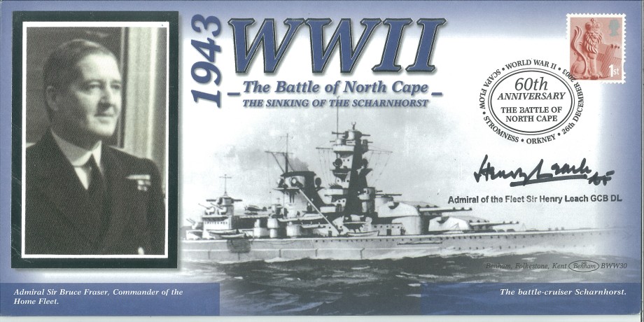 Naval cover Battle of North Cape Sgd Sir H Leach