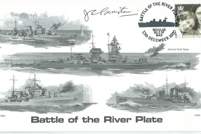 Naval cover Battle of The River Plate Sgd J Causton