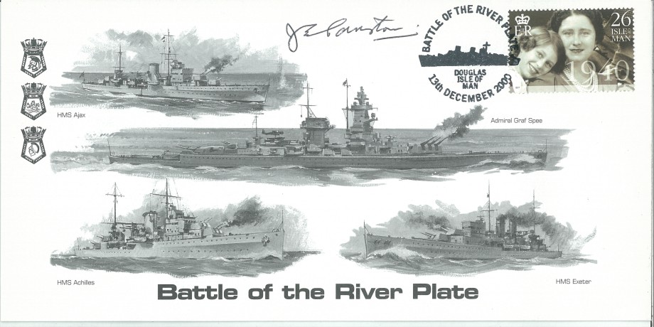 Naval cover Battle of The River Plate Sgd J Causton
