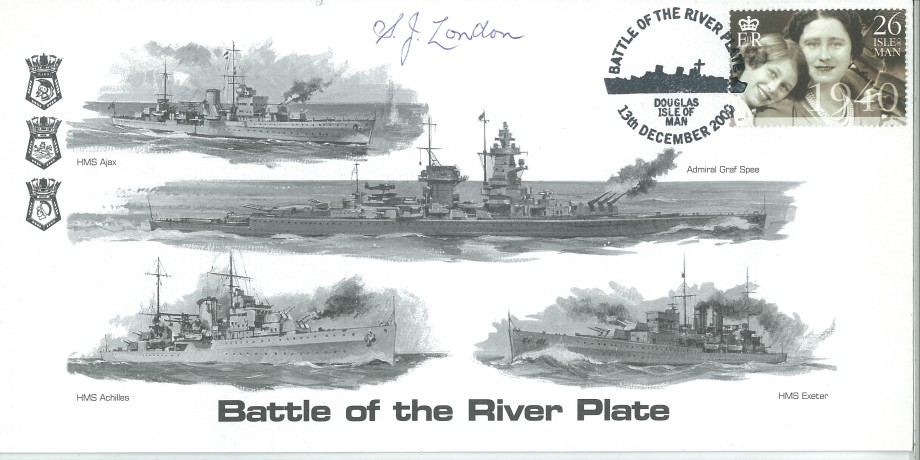 Naval cover Battle of The River Plate Sgd S London