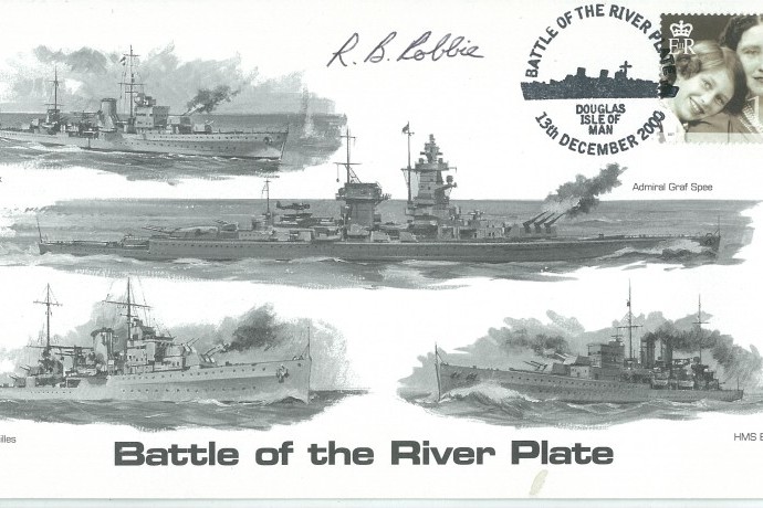 Naval cover Battle of The River Plate Sgd R Robbie