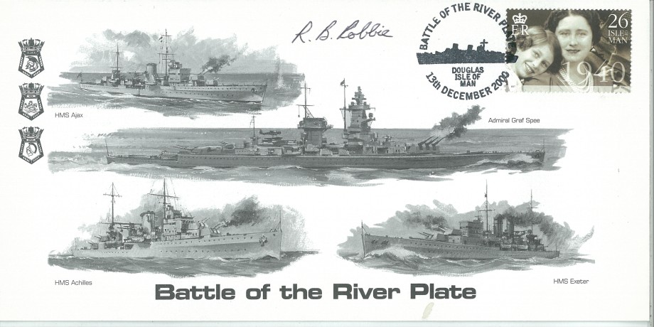 Naval cover Battle of The River Plate Sgd R Robbie