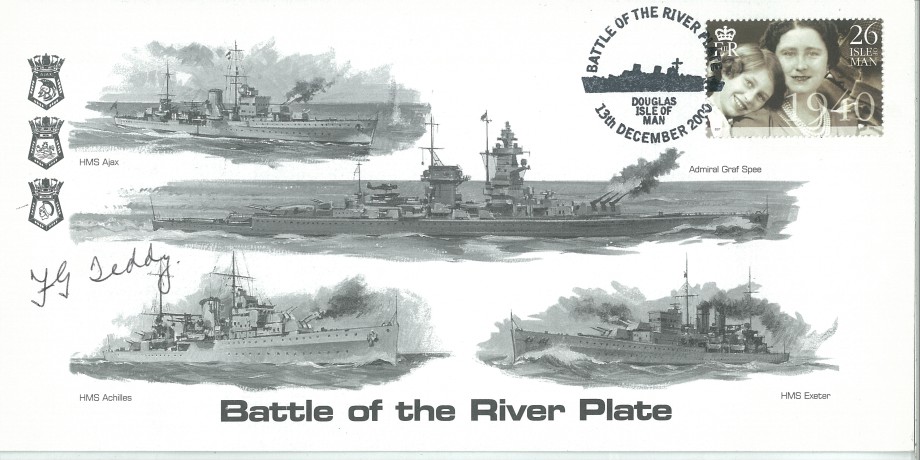 Naval cover Battle of The River Plate Sgd F G Teddy