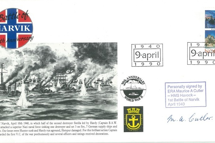 Naval cover Battle of Narvik Sgd M A Cutler
