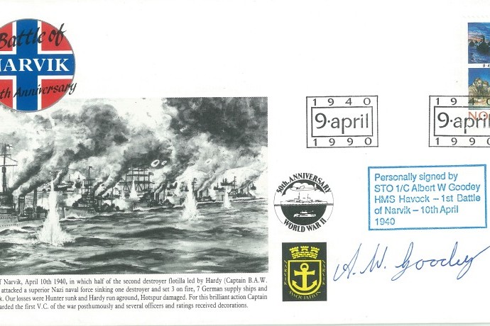 Naval cover Battle of Narvik Sgd A W Goodey