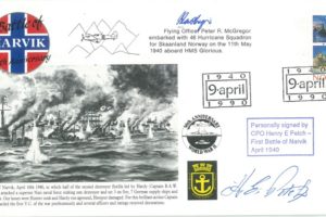 Naval cover Battle of Narvik Sgd H E Petch and P R McGregor of 46 Sq