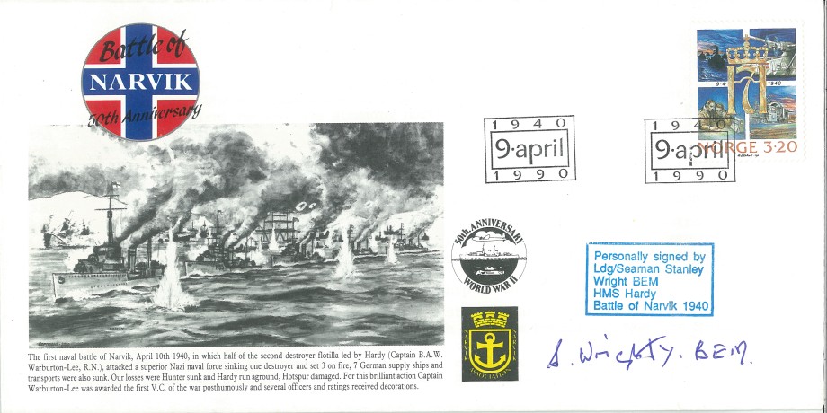 Naval cover Battle of Narvik Sgd S Wright