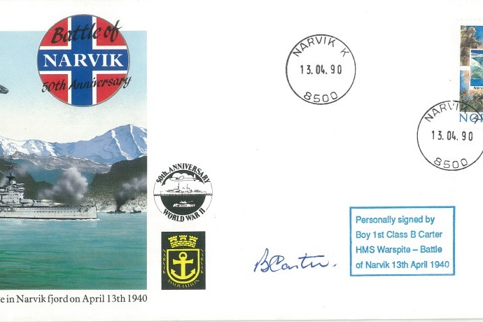 Naval cover Battle of Narvik Sgd B Carter