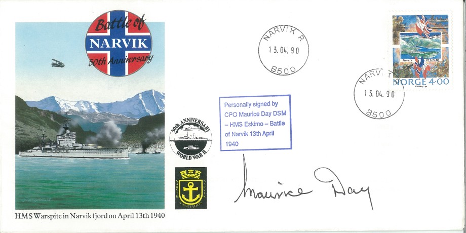 Naval cover Battle of Narvik Sgd Maurice Day