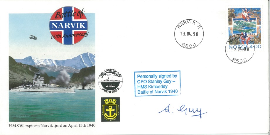 Naval cover Battle of Narvik Sgd Stanley Guy