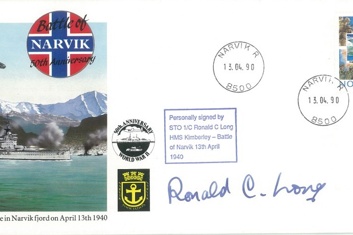 Naval cover Battle of Narvik Sgd R C Long