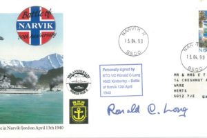 Naval cover Battle of Narvik Sgd R C Long