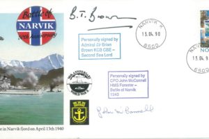 Naval cover Battle of Narvik Sgd J McConnell and Sir Brian Brown