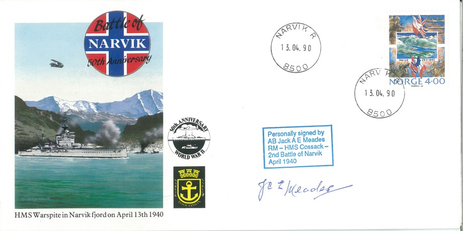Naval cover Battle of Narvik Sgd J A E Meades