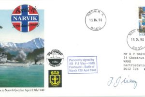 Naval cover Battle of Narvik Sgd F J Riley