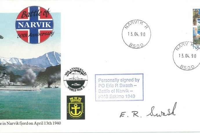 Naval cover Battle of Narvik Sgd Eric R Swash