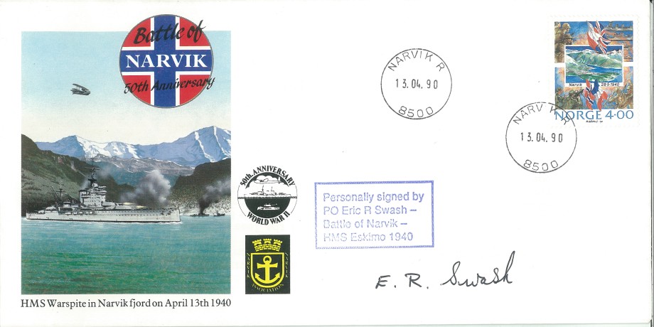 Naval cover Battle of Narvik Sgd Eric R Swash