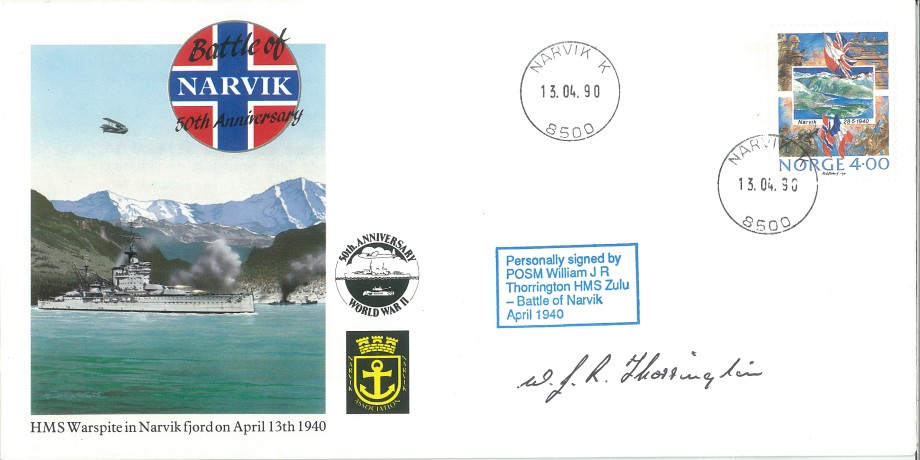Naval cover Battle of Narvik Sgd W J R Thorrington
