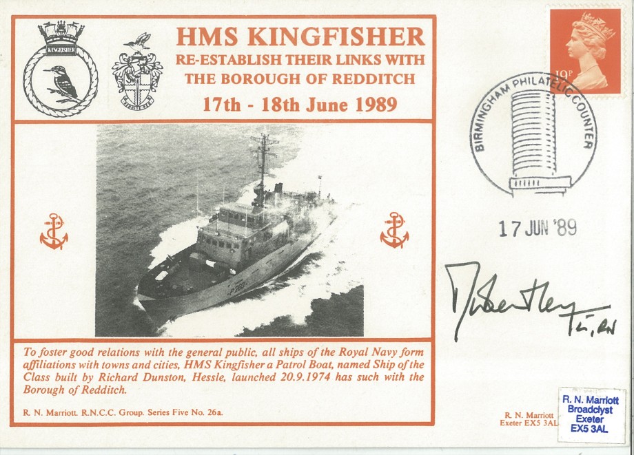 HMS Kingfisher cover Unknown signature