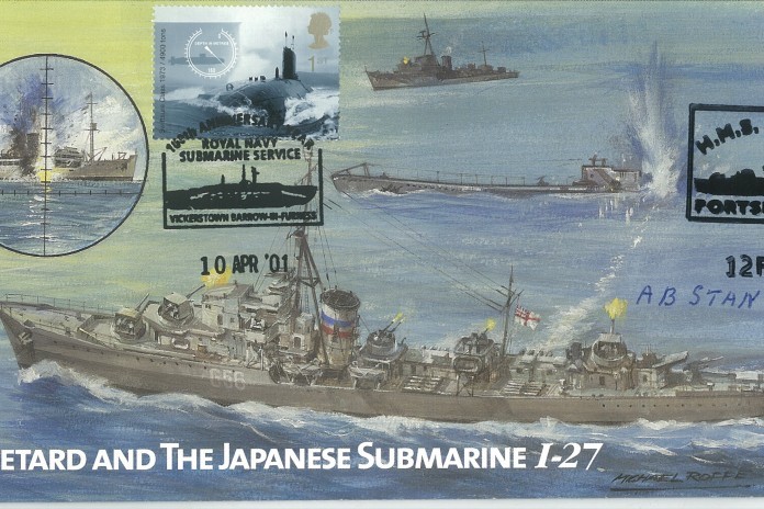 HMS Petard cover Signed by AS S G Brown who was serving on HMS Petard in this action