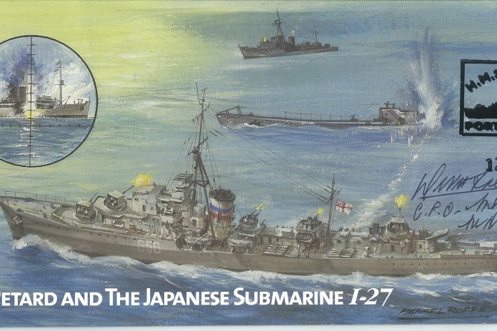 HMS Petard cover Signed by D W H Freer who was serving on HMS Petard in this action