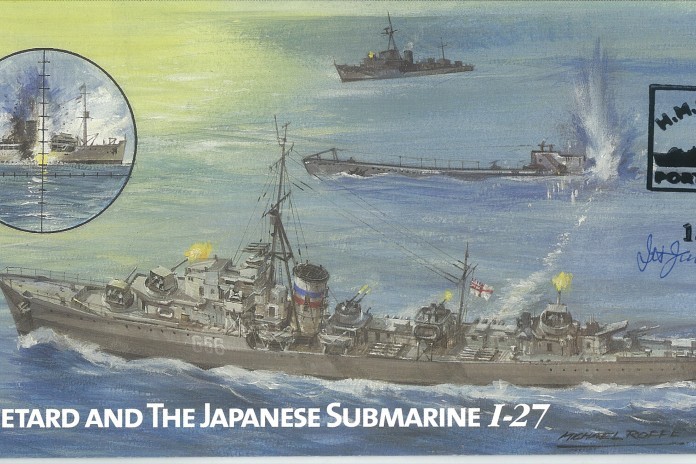 HMS Petard cover Sgd by Engine Room Artificer J Jackson who was serving on HMS Petard in this action