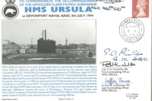 HMS Ursula cover Sgd by 4 on HMS Ursula P B Hinchcliffe G C Thomas G C Phillips and A D Piper