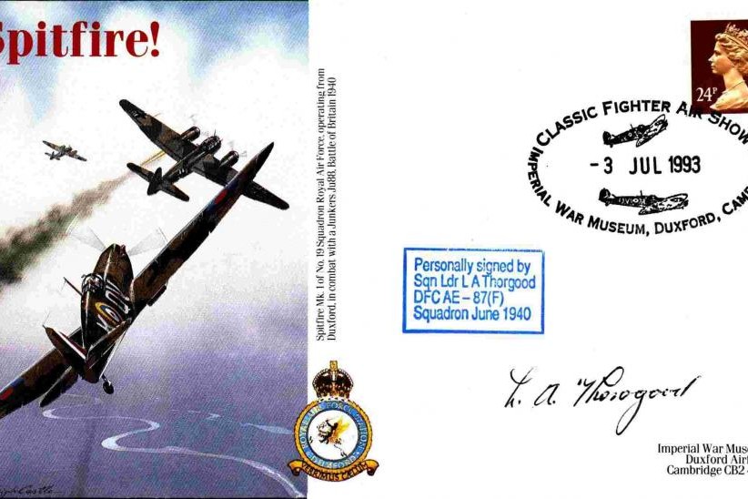 Battle of Britain Cover Signed L A Thorogood A BoB pilot With 87 Squadron