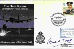 Dambusters 617 Squadron Cover Signed Actor  Richard Todd