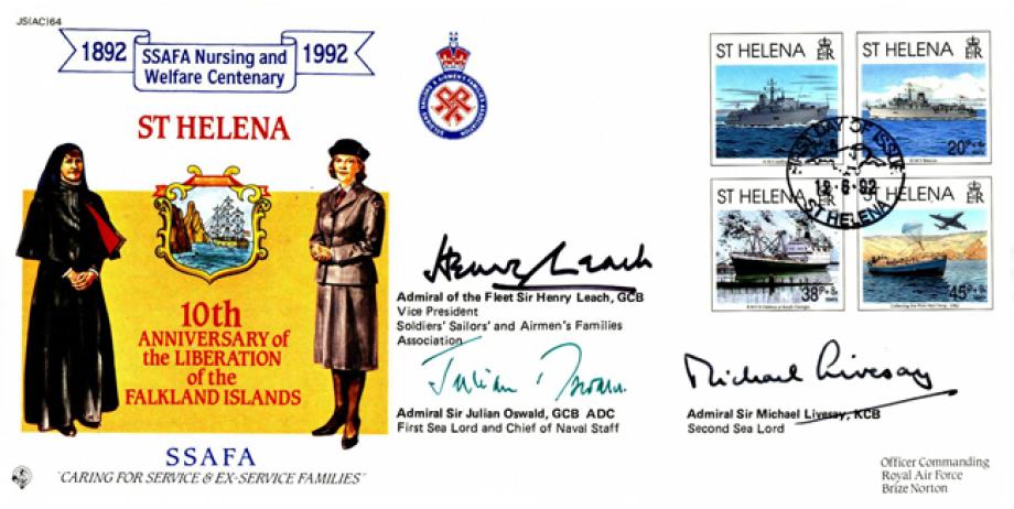 Falklands cover Sgd Leach Oswald and Livesay