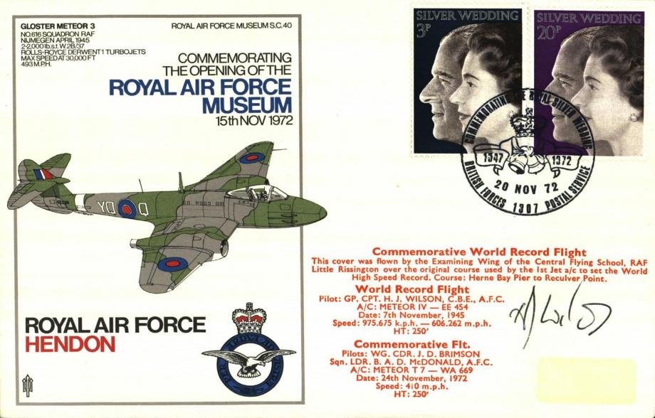 RAF Museum cover Sgd H J Wilson