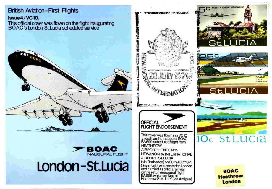 BOAC Inaugral Flight cover