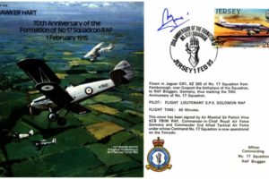 Hawker Hart cover 17 Squadron Signed AM Sir Patrick Hine