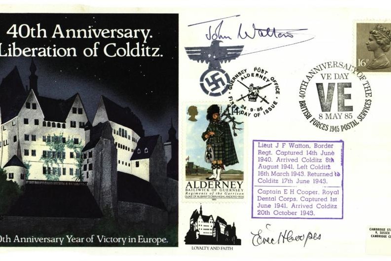 Colditz Cover Signed J Watton And E Cooper