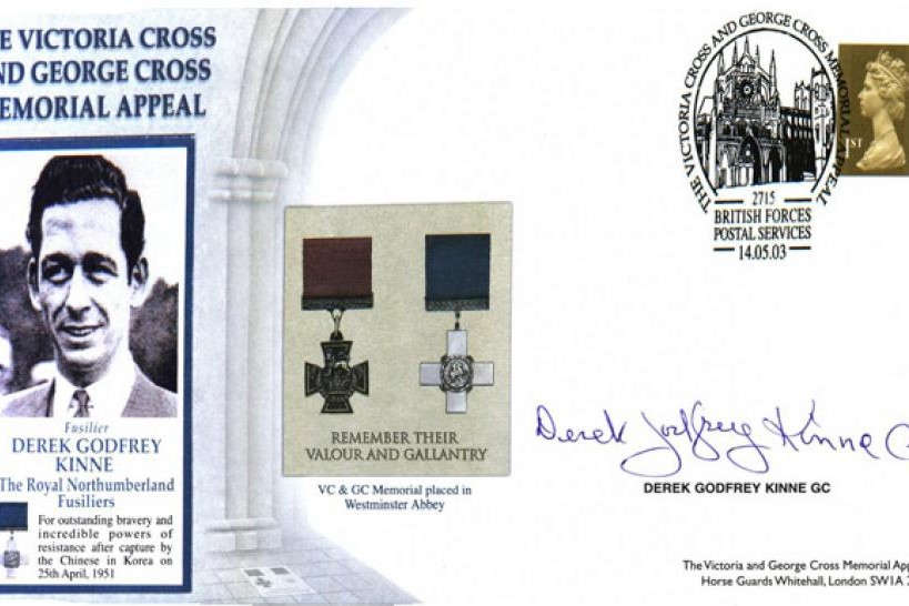 George Cross cover Signed D G Kinne GC