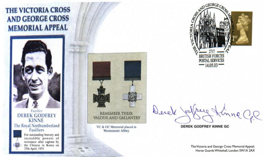 George Cross cover Signed D G Kinne GC