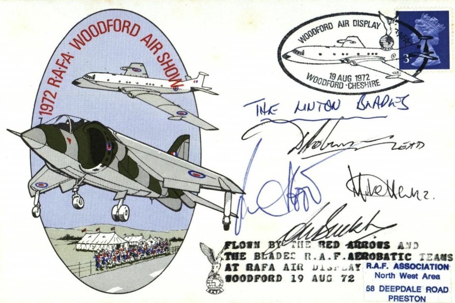 RAFA Woodford Air Show cover Sgd by 4 Linton Blades