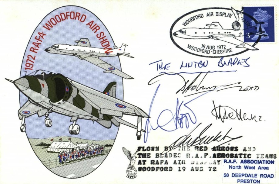 RAFA Woodford Air Show cover Sgd by 4 Linton Blades