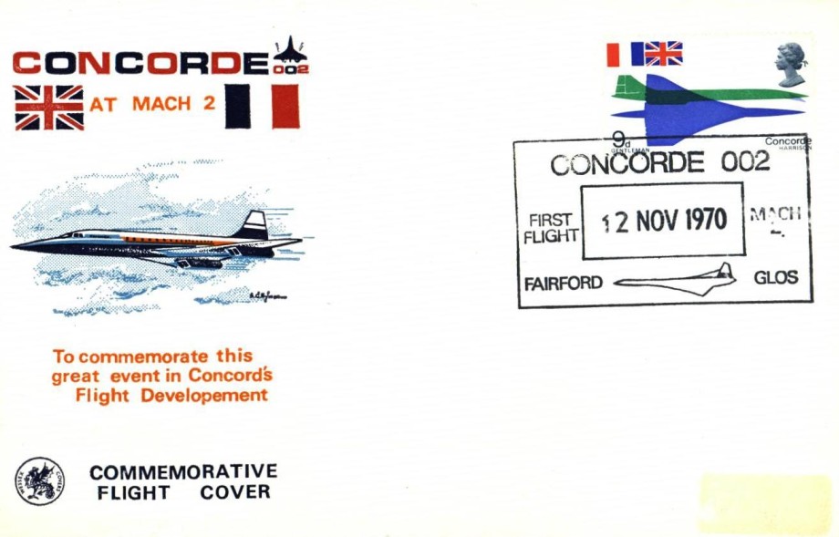 Concorde cover Fairford postmark