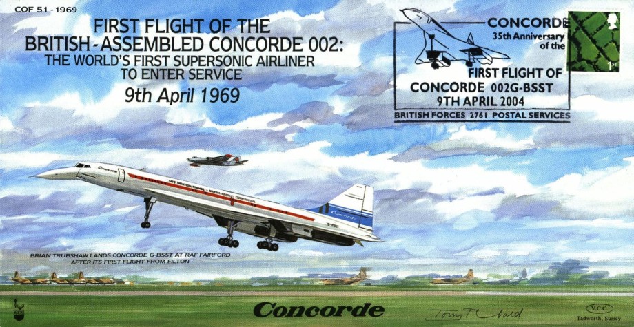 Concorde First Flight cover 9.4.69