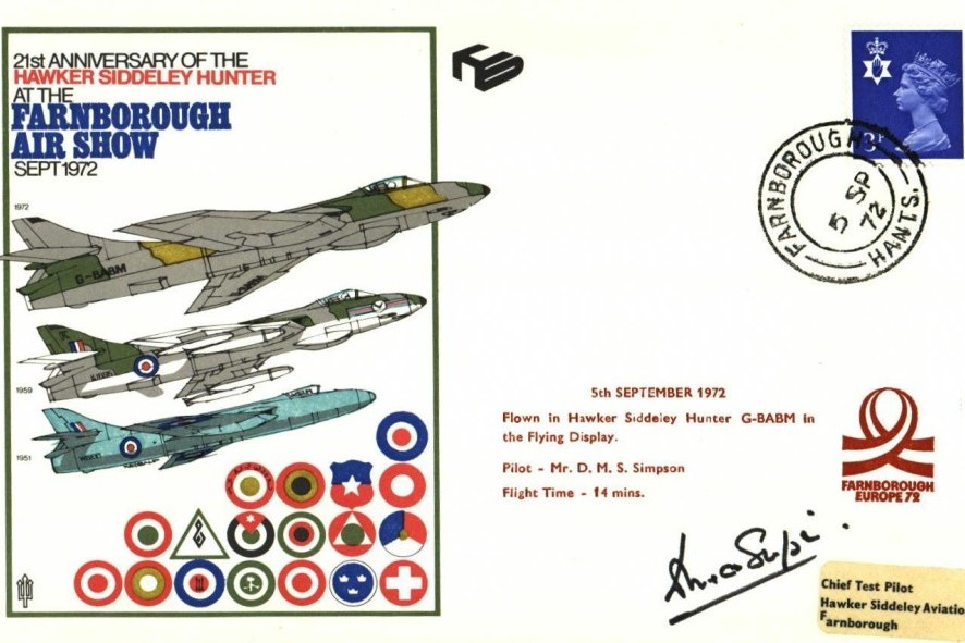 Hawker Siddeley Hawk Hunter cover Sgd D M S Simpson