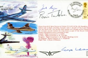 Vickers Valiant Cover Signed Trubshaw Edwards And Bryce
