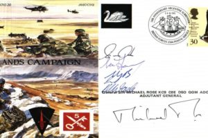 Falklands Cover 30 Sqdn Sgd Gen Rose & crew